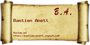 Bastien Anett névjegykártya