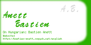 anett bastien business card